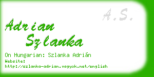 adrian szlanka business card
