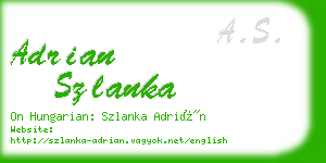adrian szlanka business card